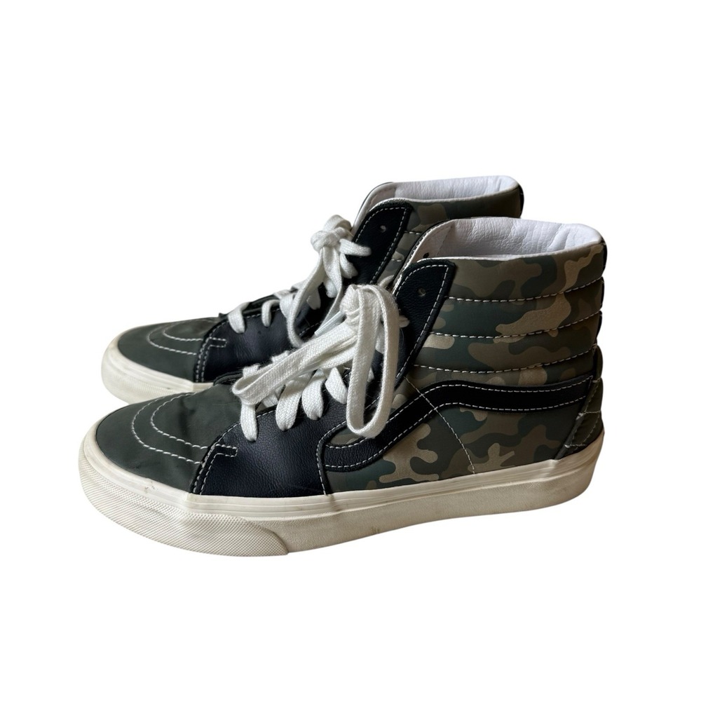 Vans Sk8-Hi Mixed Utility Camouflage Green Skate Sneaker Shoes Womens 9 Mens 7.5